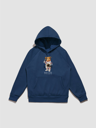 Oberon | Astronaut Bear Print Hoodie