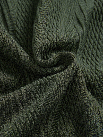 Maximiliano® | Short Sleeve Jacquard Half Open Collar T-Shirt