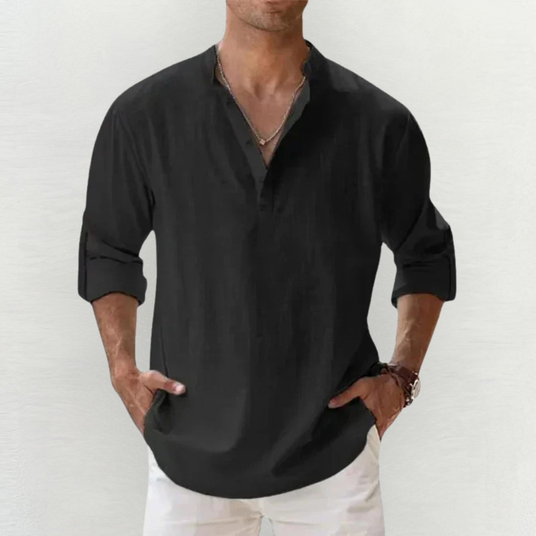 Claudio® | Premium Cotton-Linen Stretch Shirt