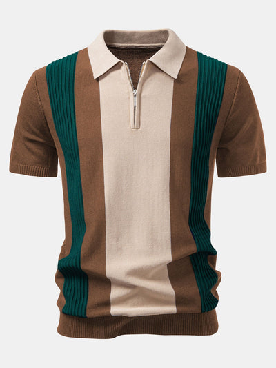 Oliver | Textured Color Block Knit Polo