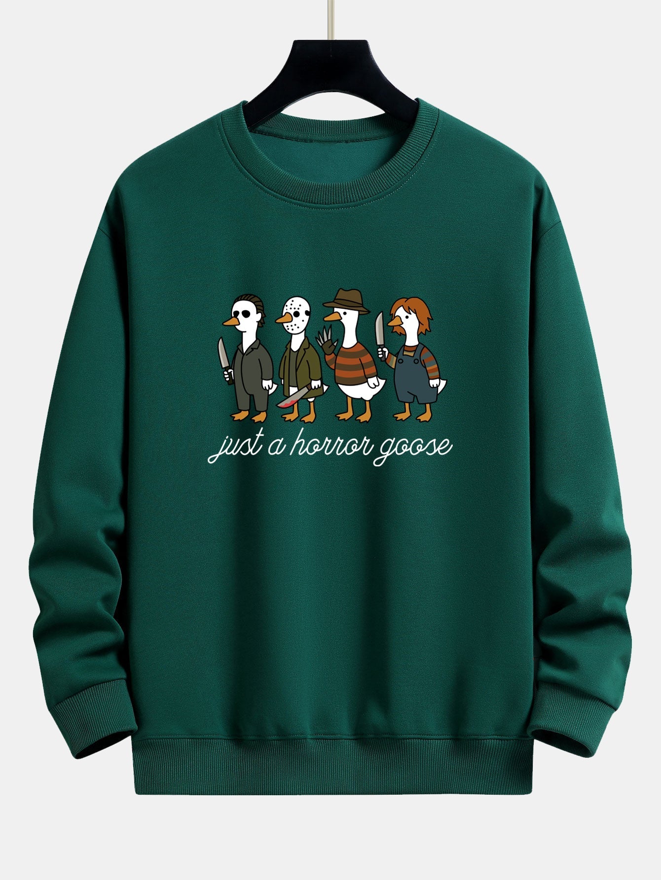 Iván® | Halloween Horror Goose Print Relax Fit Sweatshirt