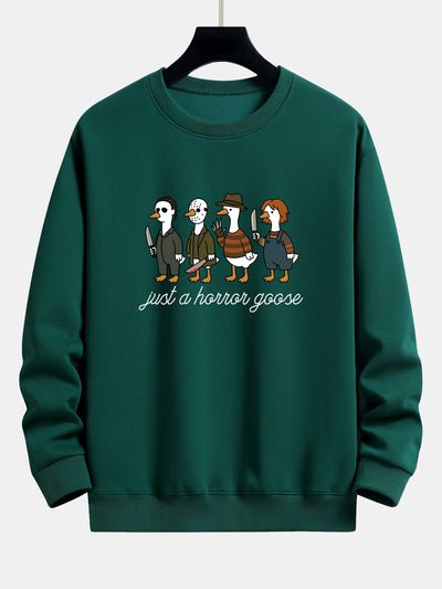 Iván® | Halloween Horror Goose Print Relax Fit Sweatshirt