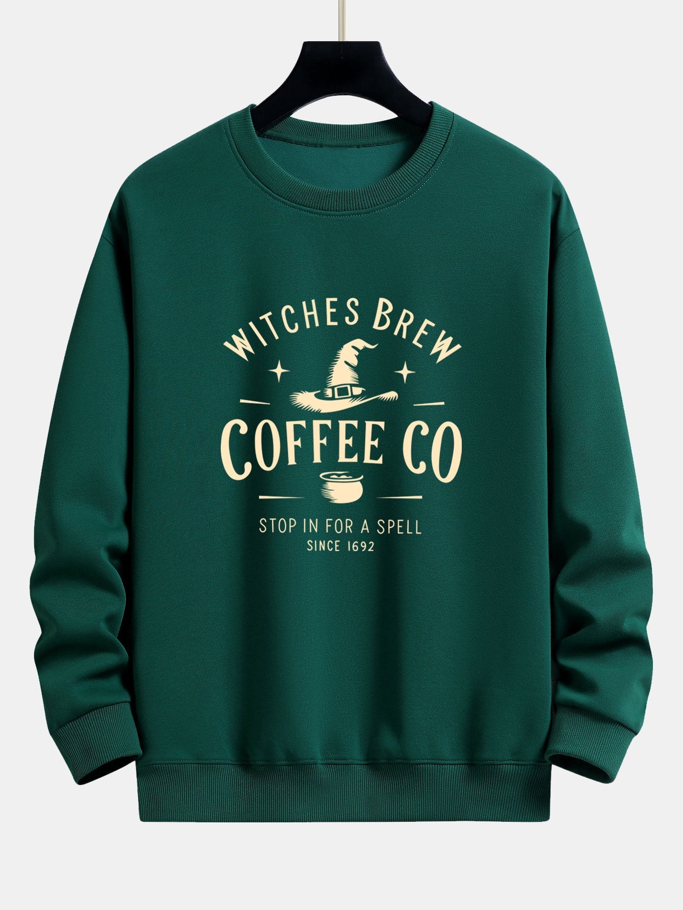 Bilal® | Witches Brew Coffee Halloween Print Relax Fit Sweatshirt