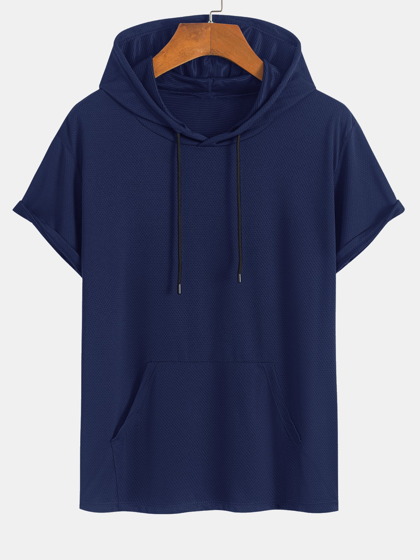 Karim® | Athletic Mesh Kangaroo Pocket Hooded T-Shirt