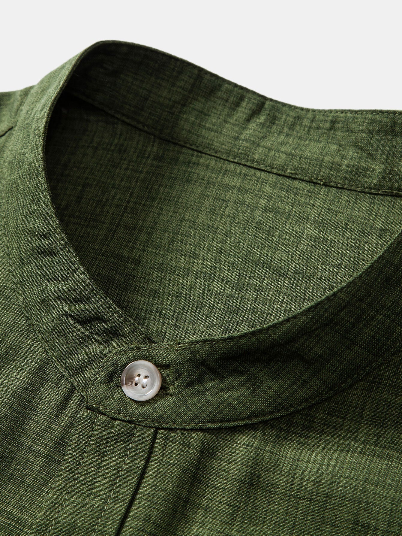 Daniel® | Short Sleeve Stand Collar Shirt & Straight Leg Linen Pants