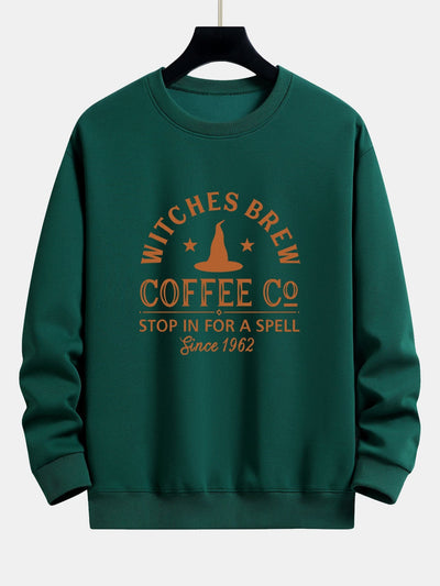 Bernabé® | Halloween Witches Brew Coffee Print Relax Fit Sweatshirt