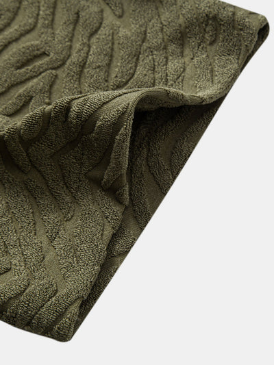 Pablo® | Animal Texture Terry Cuban Shirt & Straight Leg Linen Pants