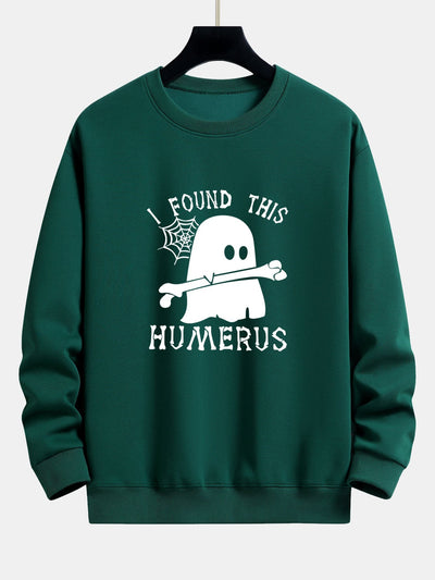 Celedonio® | Ghost Found This Humerus Print Relax Fit Sweatshirt