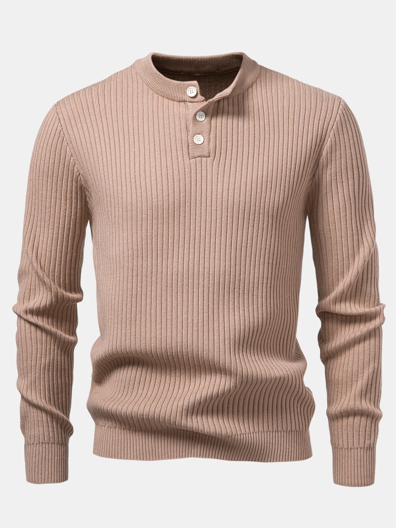Ardal® | Ribbed Henley Neck Sweater