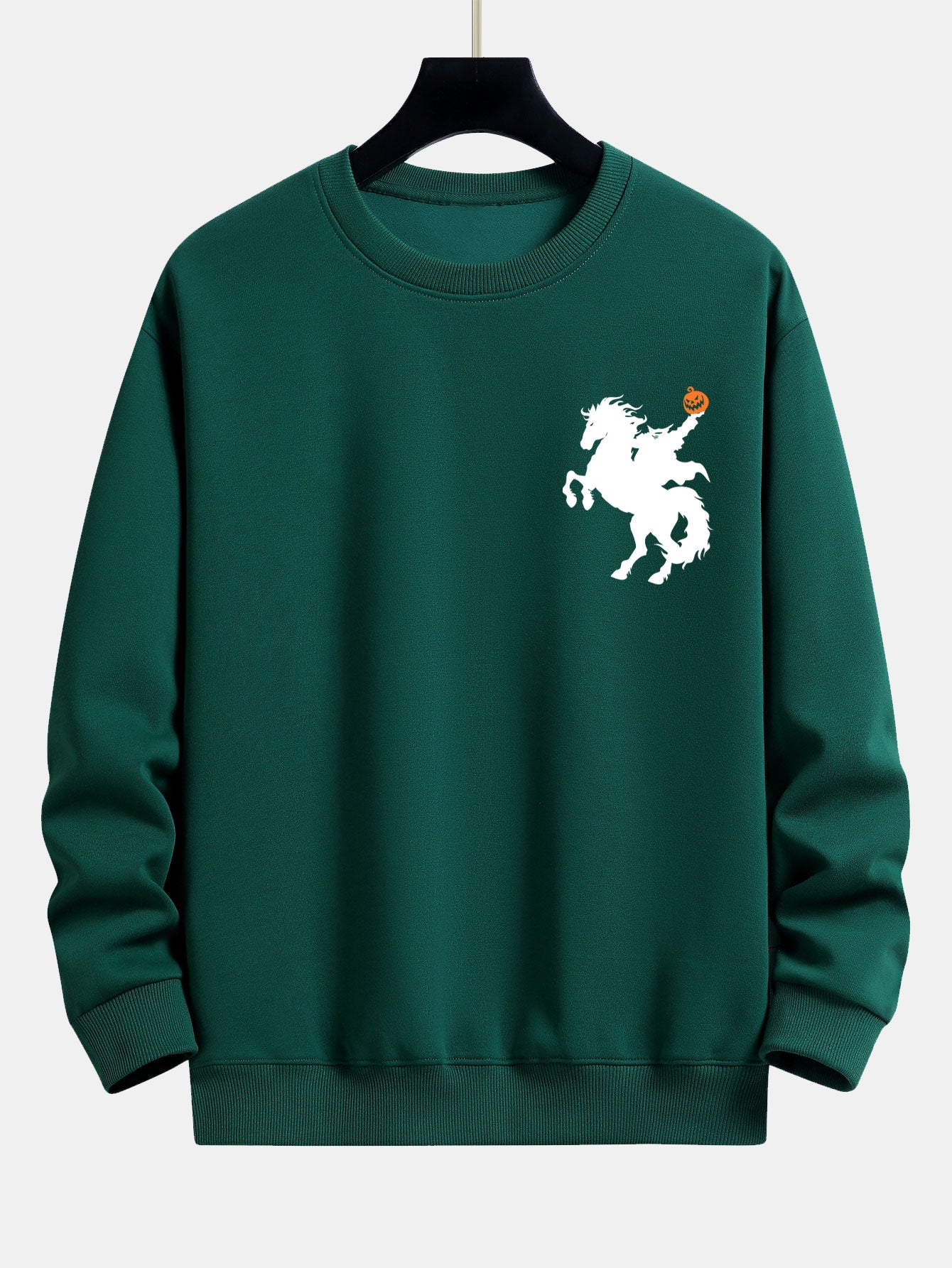 Cayetano® | Pumpkin Headless Horseman Print Relax Fit Sweatshirt