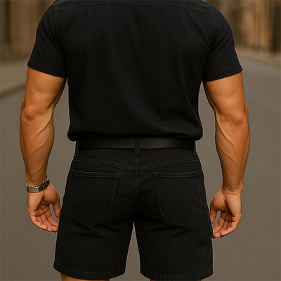 Clark | Men'S Summer Fashion Patch Casual Denim Shorts