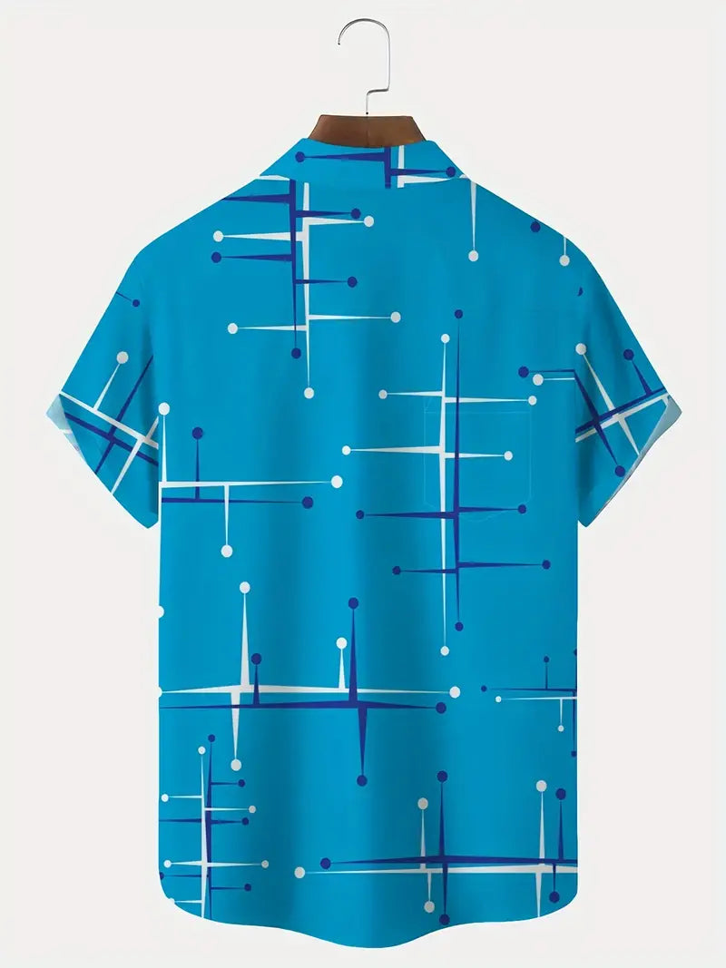 Zósimo® | Retro Graphic Print Shirt For Men