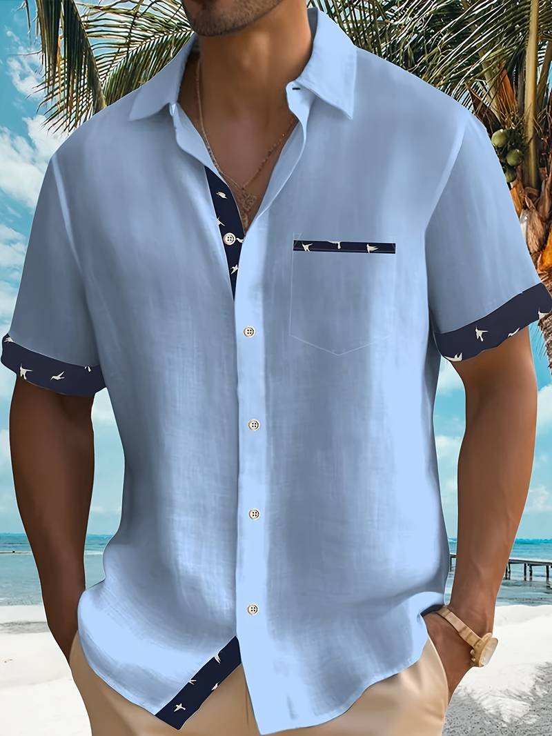 Ludwig® | Stylish, Loose, Matching Color Shirt Made Of Cotton Blend