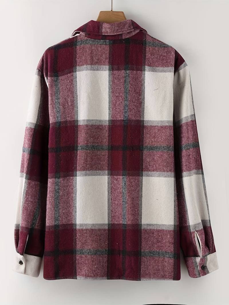 Lucy® | Long Sleeve Button-Down Shirt With Check Pattern For Men