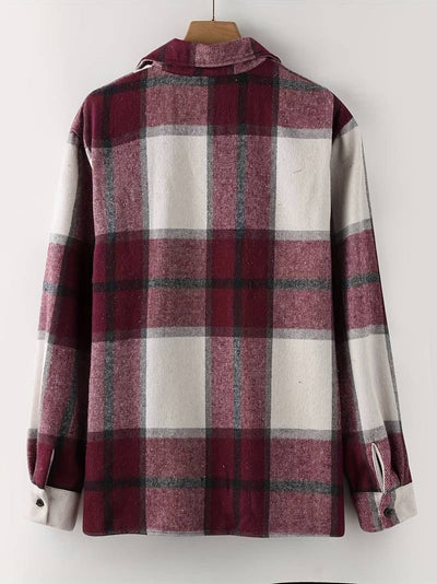 Lucy® | Long Sleeve Button-Down Shirt With Check Pattern For Men