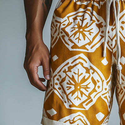 Johnny | Men'S Summer Fashion Printed Polyester Blended Casual Shorts