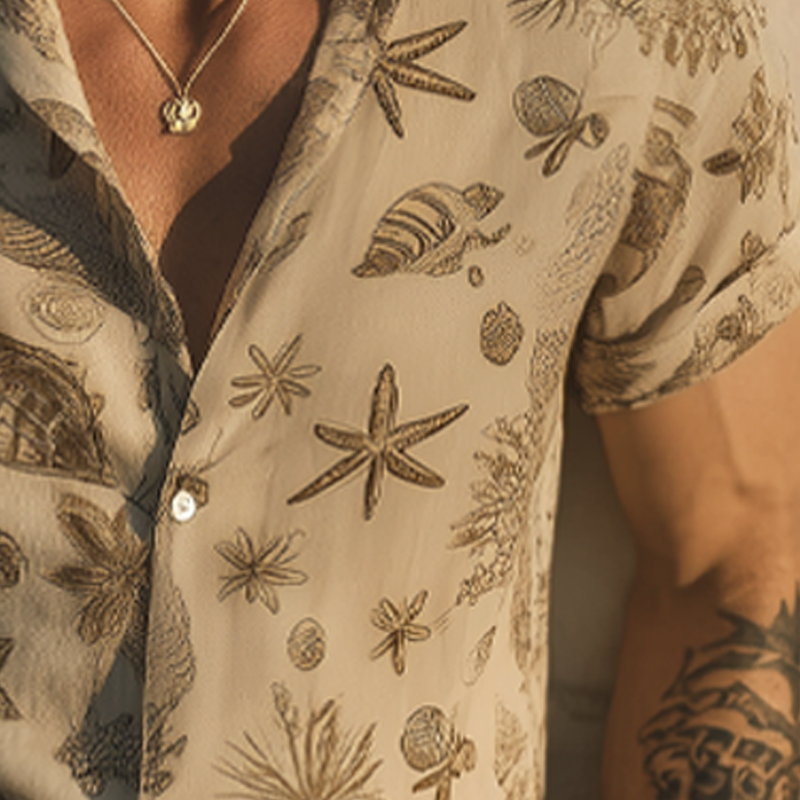 Peter | Men'S Summer Beach Printed Casual Short Sleeve Shirt