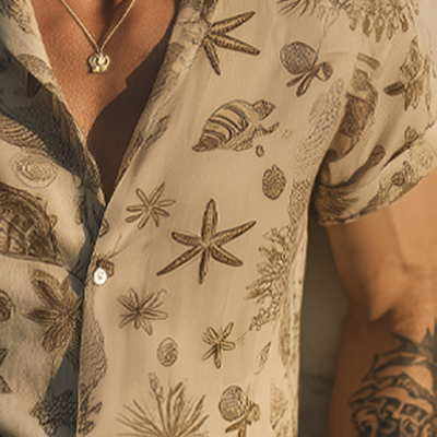 Peter | Men'S Summer Beach Printed Casual Short Sleeve Shirt