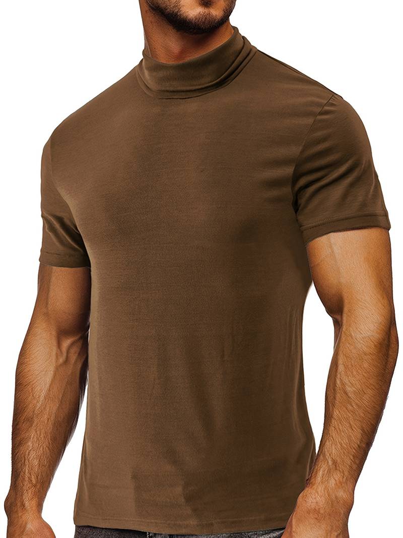 Lucian® | Casual Short Sleeve Turtleneck T-Shirt