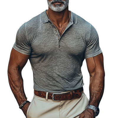 Benjamin | Men'S Blended Fabric Short-Sleeved Polo Shirt
