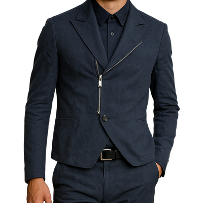 Ronnie | Men'S Vintage Casual Cotton Zip-Up Cropped Jacket