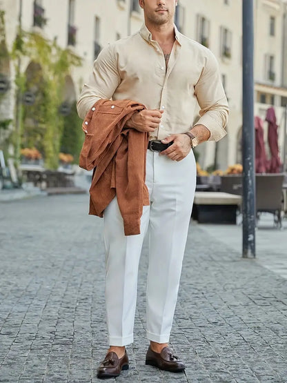 Lotis® | Casual Long-Sleeved Shirt With Button Placket