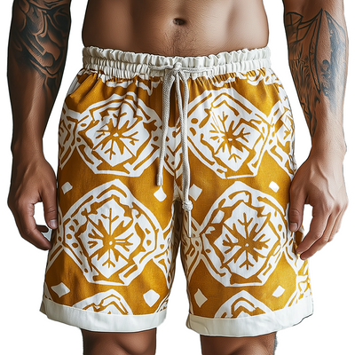 Johnny | Men'S Summer Fashion Printed Polyester Blended Casual Shorts