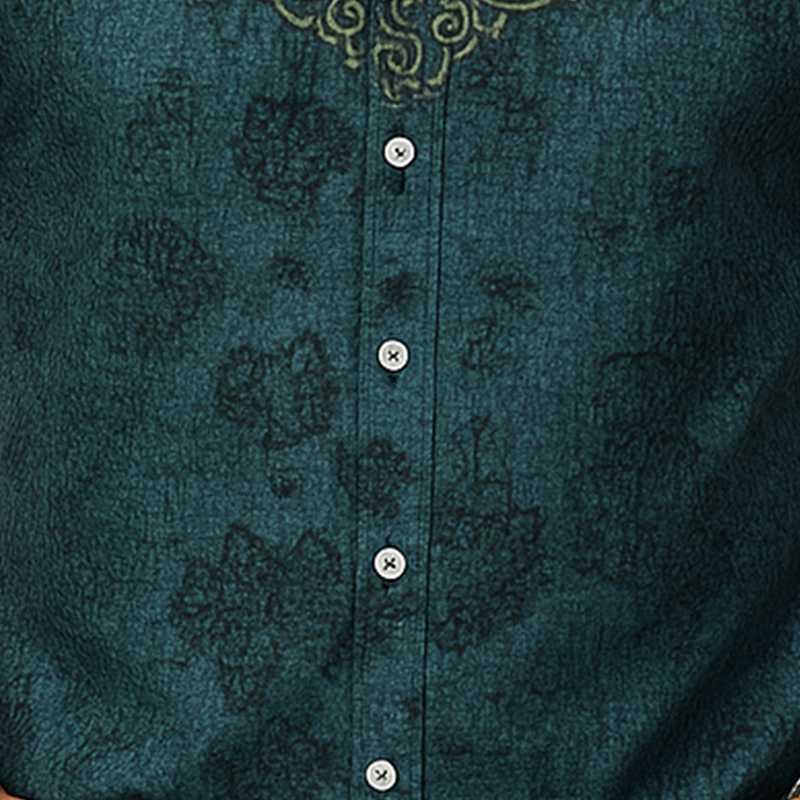 Darin | Men'S Summer Fashion Exquisite Printed Cotton Short Sleeve Shirt