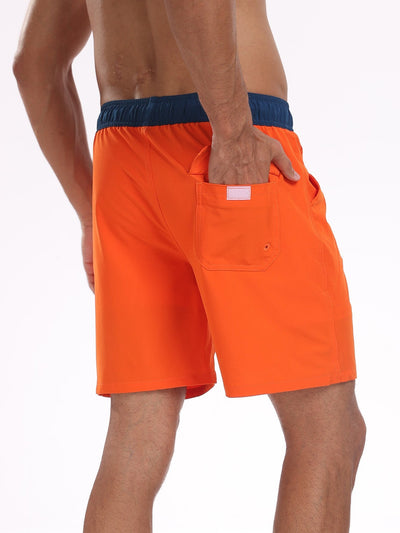 Fulgencio® | Solid Color Drawstring Swim Shorts With Pocket