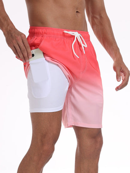 Fortunato® | Drawstring Beach Swim Shorts With Pocket