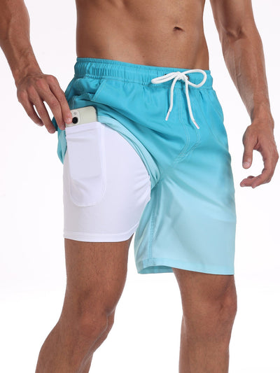 Fortunato® | Drawstring Beach Swim Shorts With Pocket