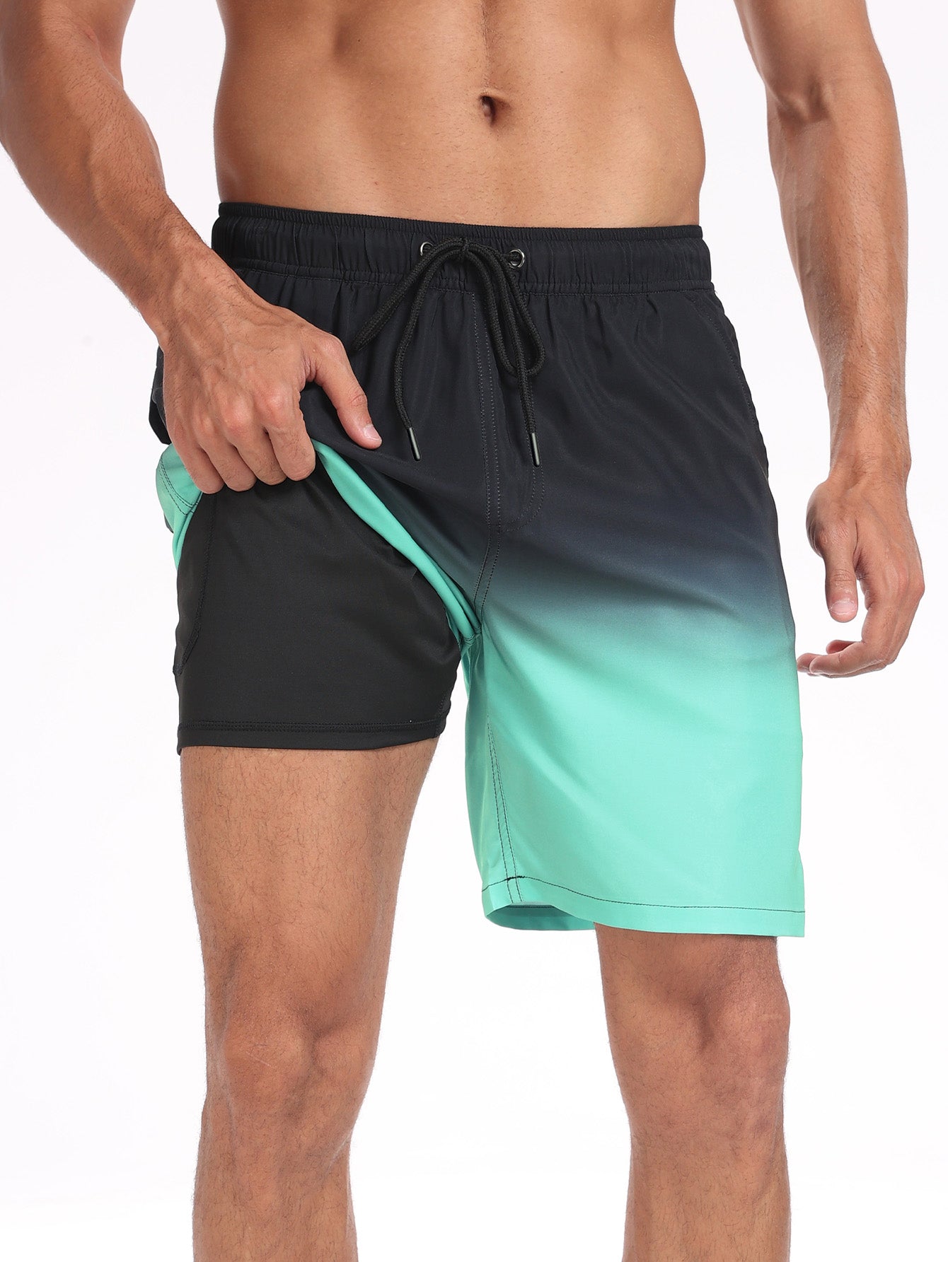 Fortunato® | Drawstring Beach Swim Shorts With Pocket