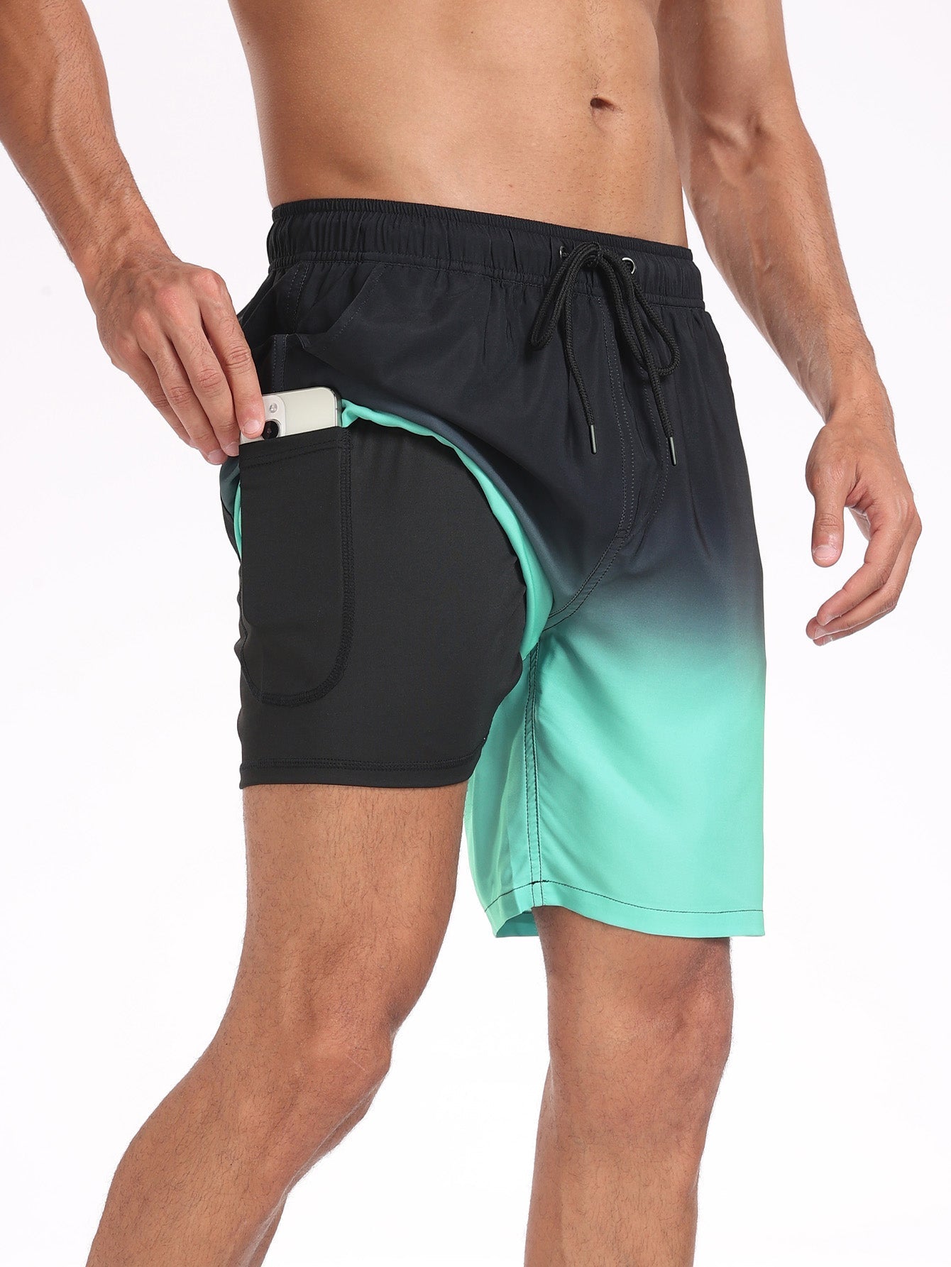 Fortunato® | Drawstring Beach Swim Shorts With Pocket