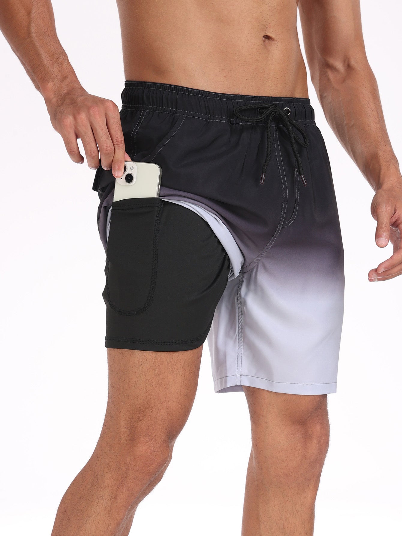 Fortunato® | Drawstring Beach Swim Shorts With Pocket