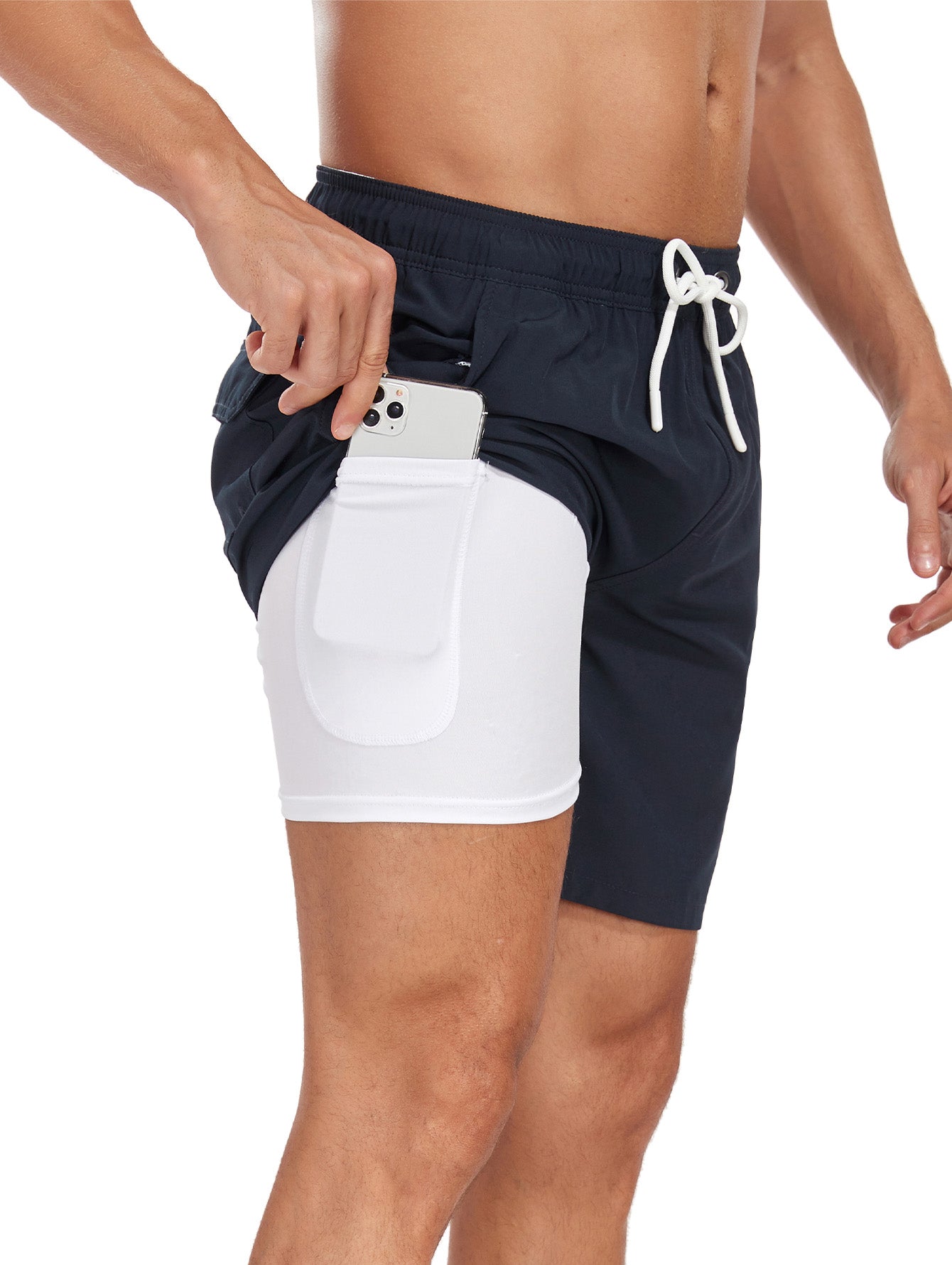 Francisco® | Solid Color Drawstring Swim Shorts