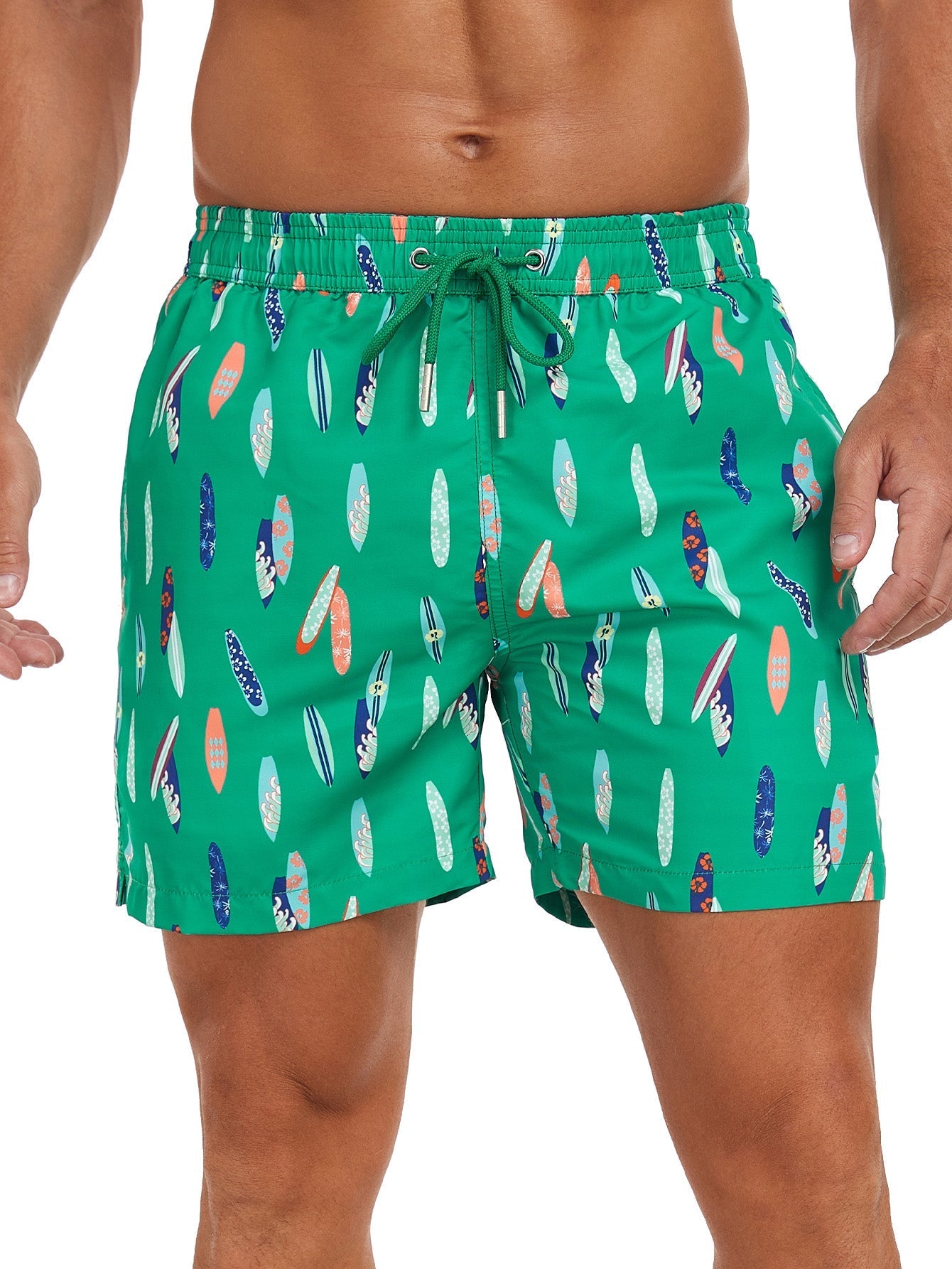 Federico® | Stowable Surfboard Print Swim Shorts