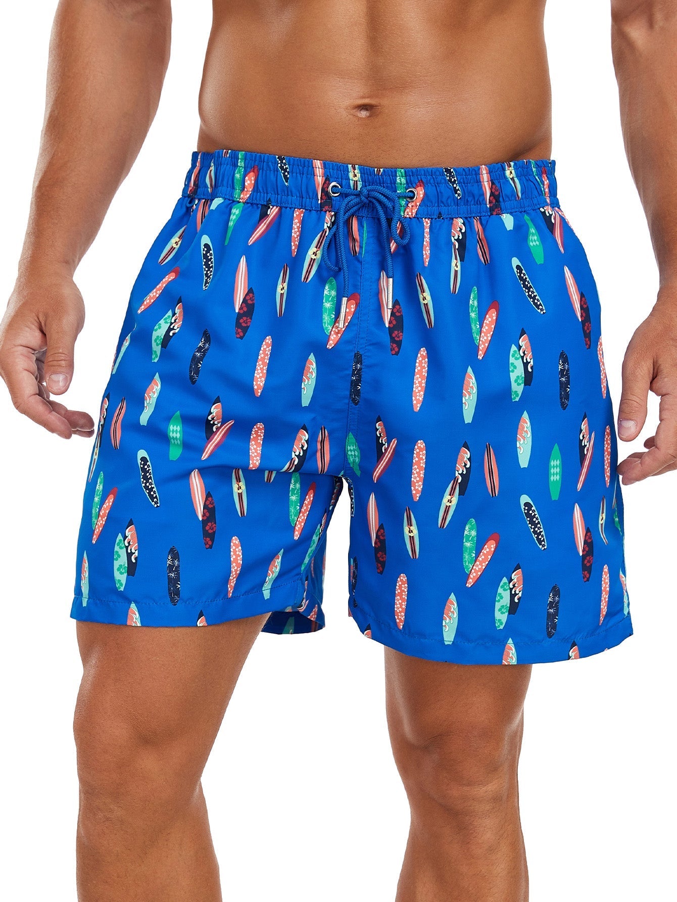 Federico® | Stowable Surfboard Print Swim Shorts