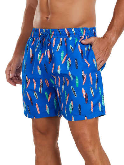 Federico® | Stowable Surfboard Print Swim Shorts