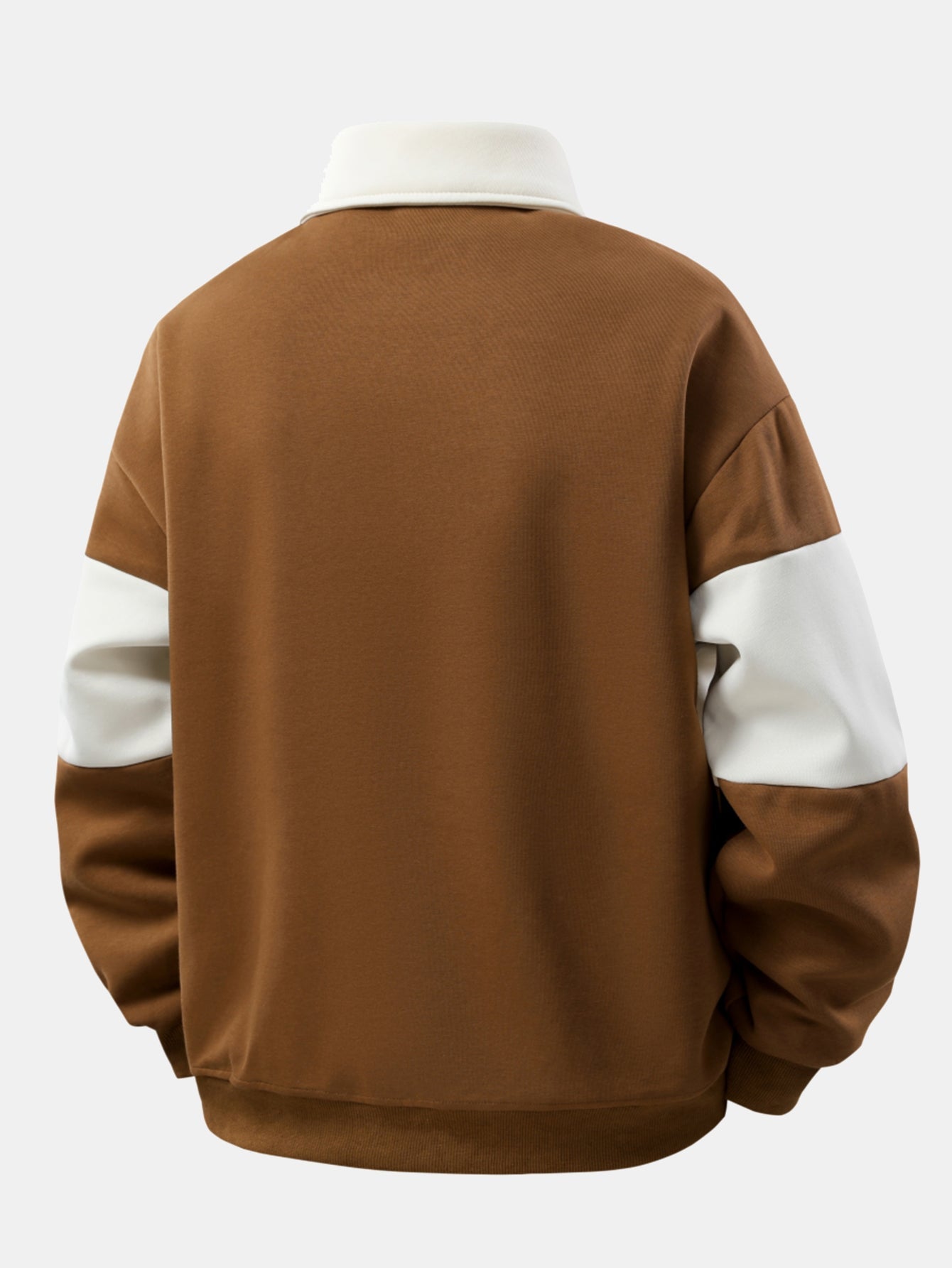 Lancelot® | Relax Fit Color Block Patchwork Polo Sweatshirt
