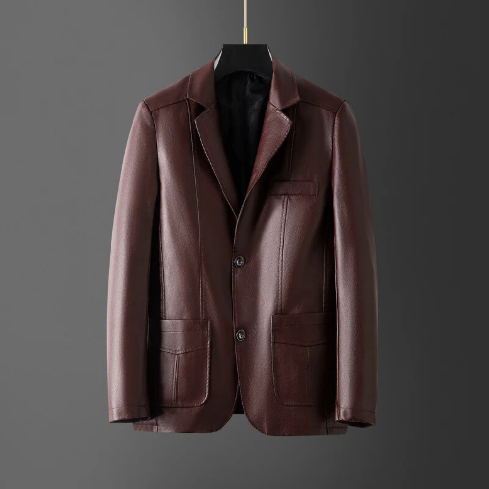 Piero | Elegant men's leather jacket made of Italian leather