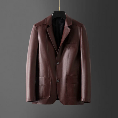 Piero | Elegant men's leather jacket made of Italian leather