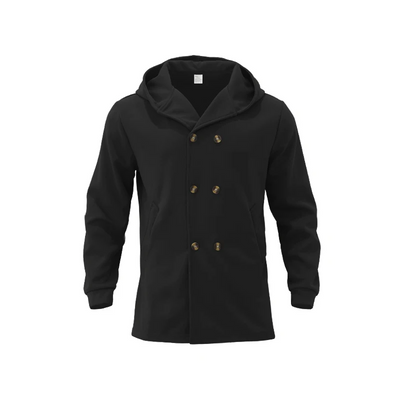 Numa | Men's Wool Coat with Hood - Double Breasted Warm & Elegant