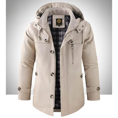 Pascual | Men's Winter Coat Long - Waterproof with Hood and Practical Pockets