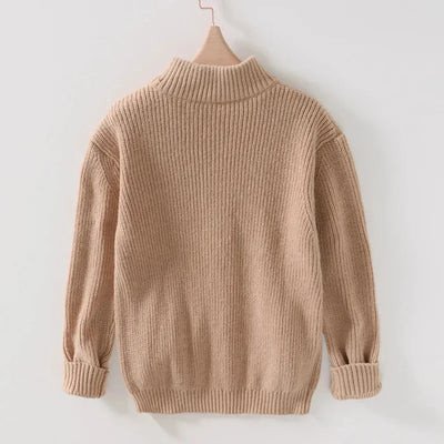 Irineo | Adam Ribbed Knit Zip Sweater