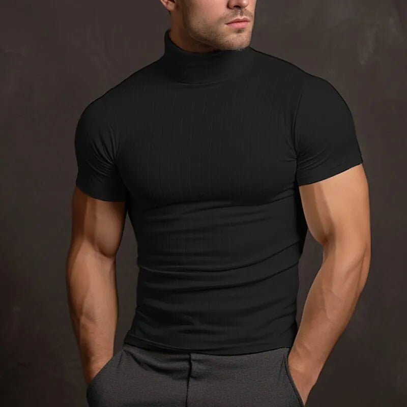 Bernard® | Men'S T-Shirt In Plain Color With Turtleneck