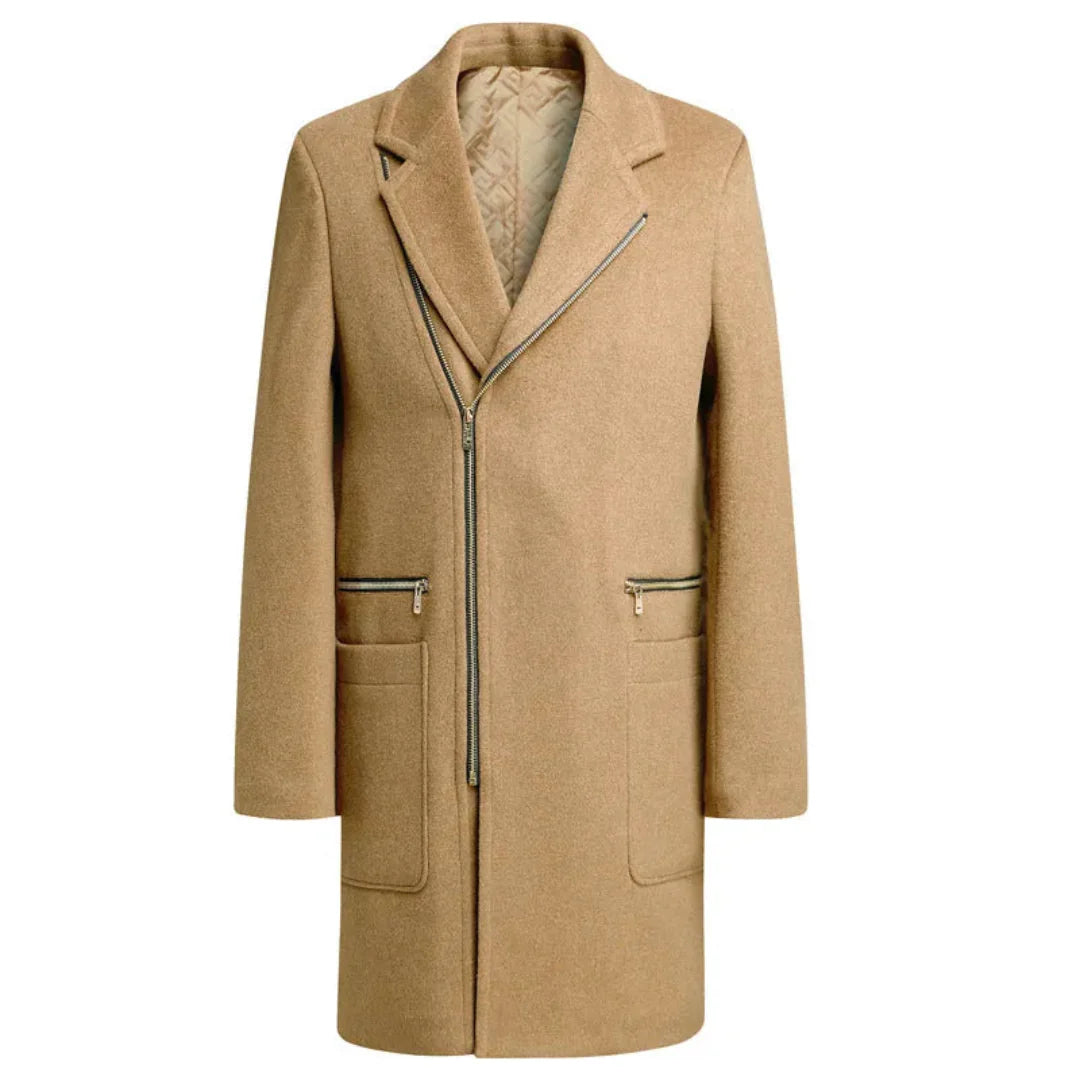 Crispín | Asher Asymmetrical Wool Overcoat
