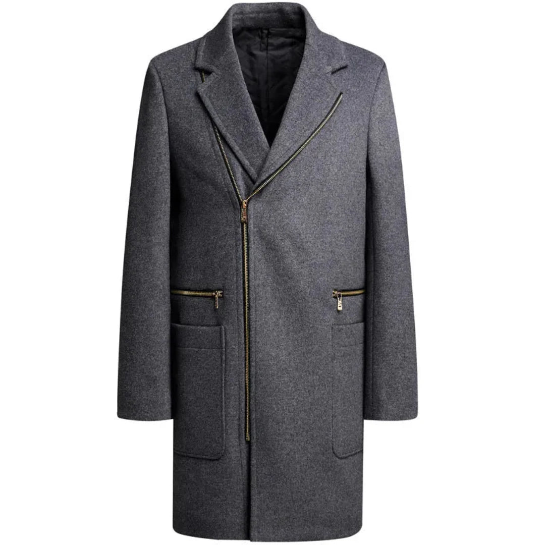 Crispín | Asher Asymmetrical Wool Overcoat