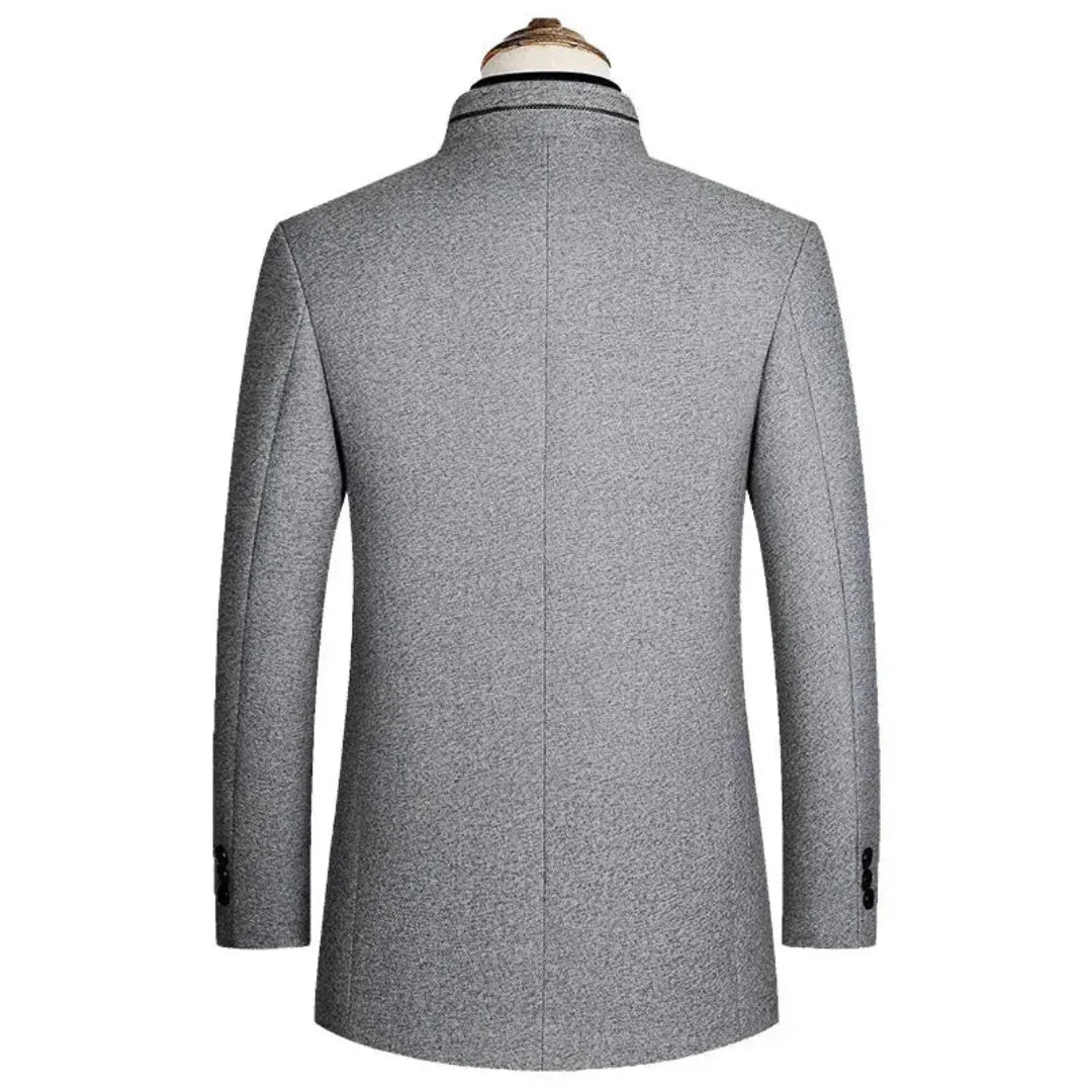 Florencio | Ashton Stand Collar Tailored Overcoat