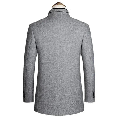 Florencio | Ashton Stand Collar Tailored Overcoat