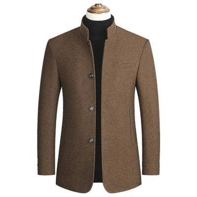 Florencio | Ashton Stand Collar Tailored Overcoat